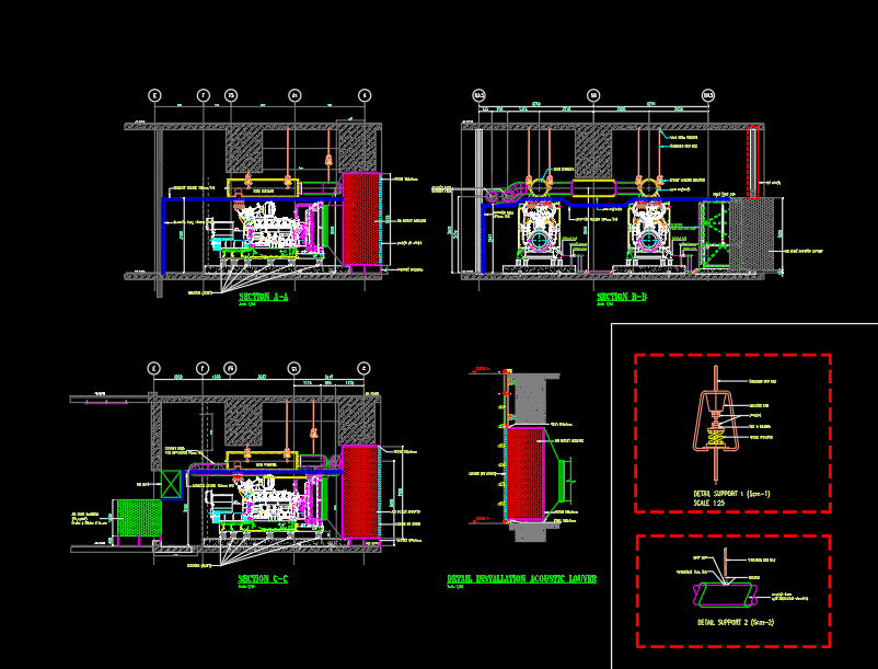 Shop drawing hệ thống Máy phát Điện