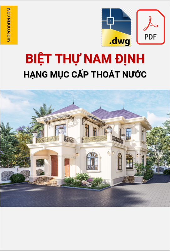 Hồ sơ Cấp thoát nước nhà 2 tầng ở Nam Định