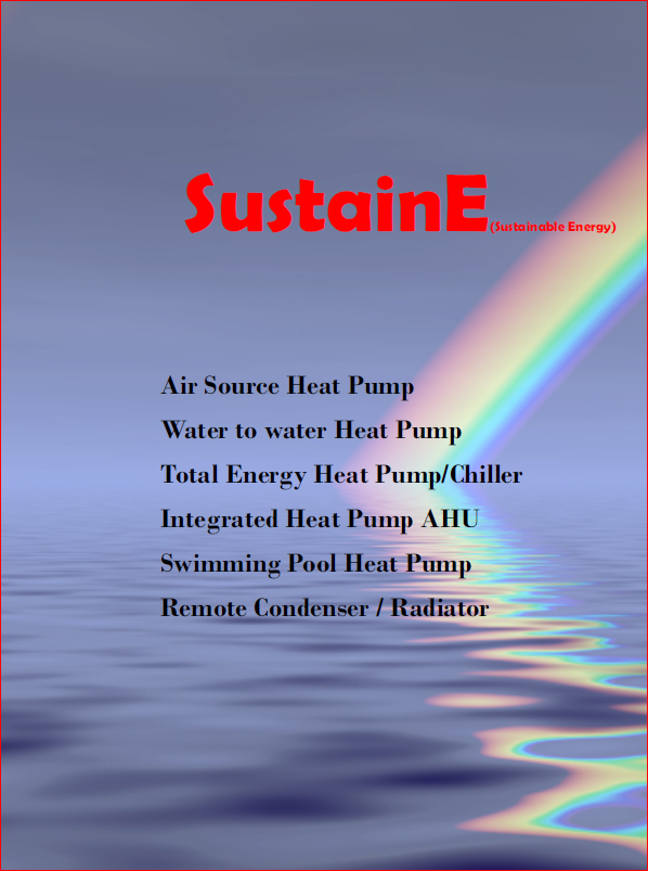 Catalogue máy làm nước nóng heatpump hãng SustainE