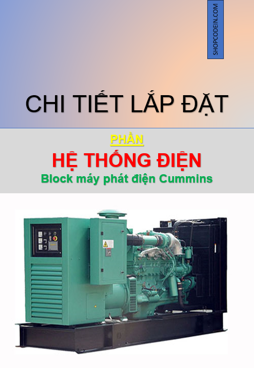 Block cad máy phát cummins | Công suất 550 kvA- 2750 kvA