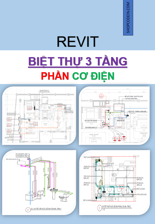 Revit | Biệt thự 3 tầng | Thiết kế điện nước