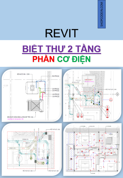 Revit | Nhà biệt thự 2 tầng | Thiết kế điện nước