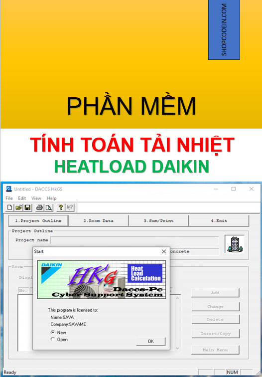 Phần mềm tính toán tải lạnh Heatload Daikin