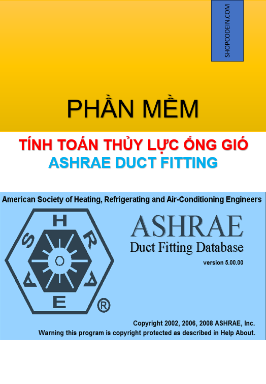 Phần mềm tính toán thủy lực ống gió- Ashare Duct Fitting