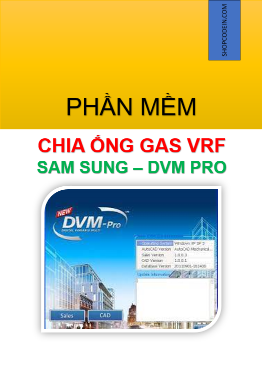 Phần mềm chia ống gas hệ VRF | Sam Sung | DVM pro