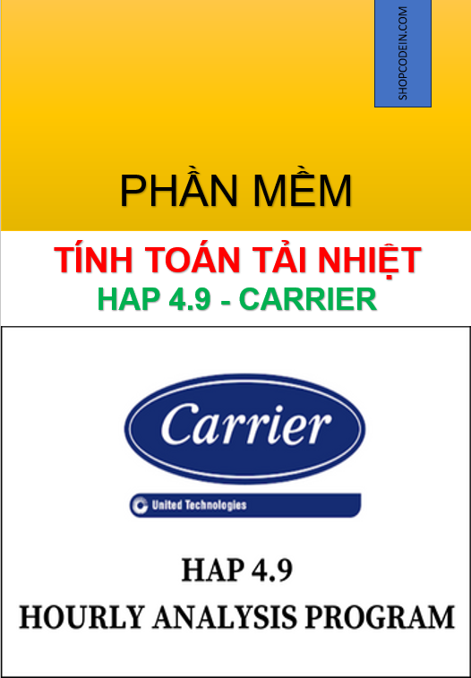 Phần mềm tính toán tải lạnh HAP 4.9 - Carrier