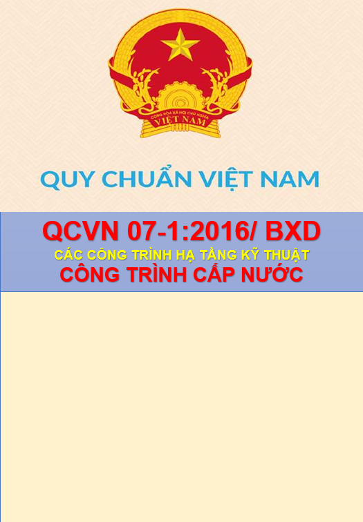 Quy chuẩn hạ tầng kỹ thuật | QC07-1:2016 | Công trình cấp nước