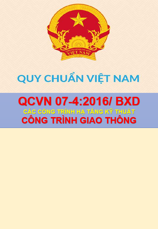 Quy chuẩn hạ tầng kỹ thuật | QC07-4:2016 | Công trình giao thông